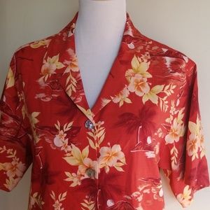 Tommy Bahama Large Stretch Silk Button blouse